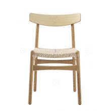 Madera sólida (madera de ceniza) sillas de ratán tejidas